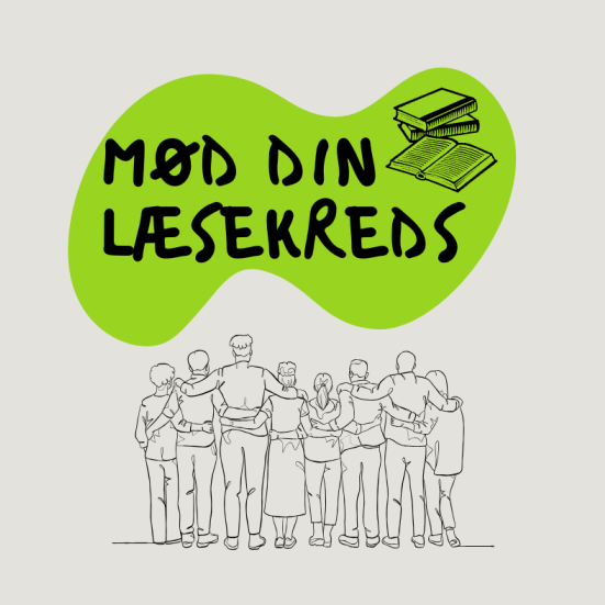 Mød din læsekreds - tegning af mennesker som står sammen